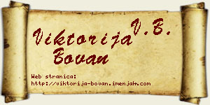 Viktorija Bovan vizit kartica